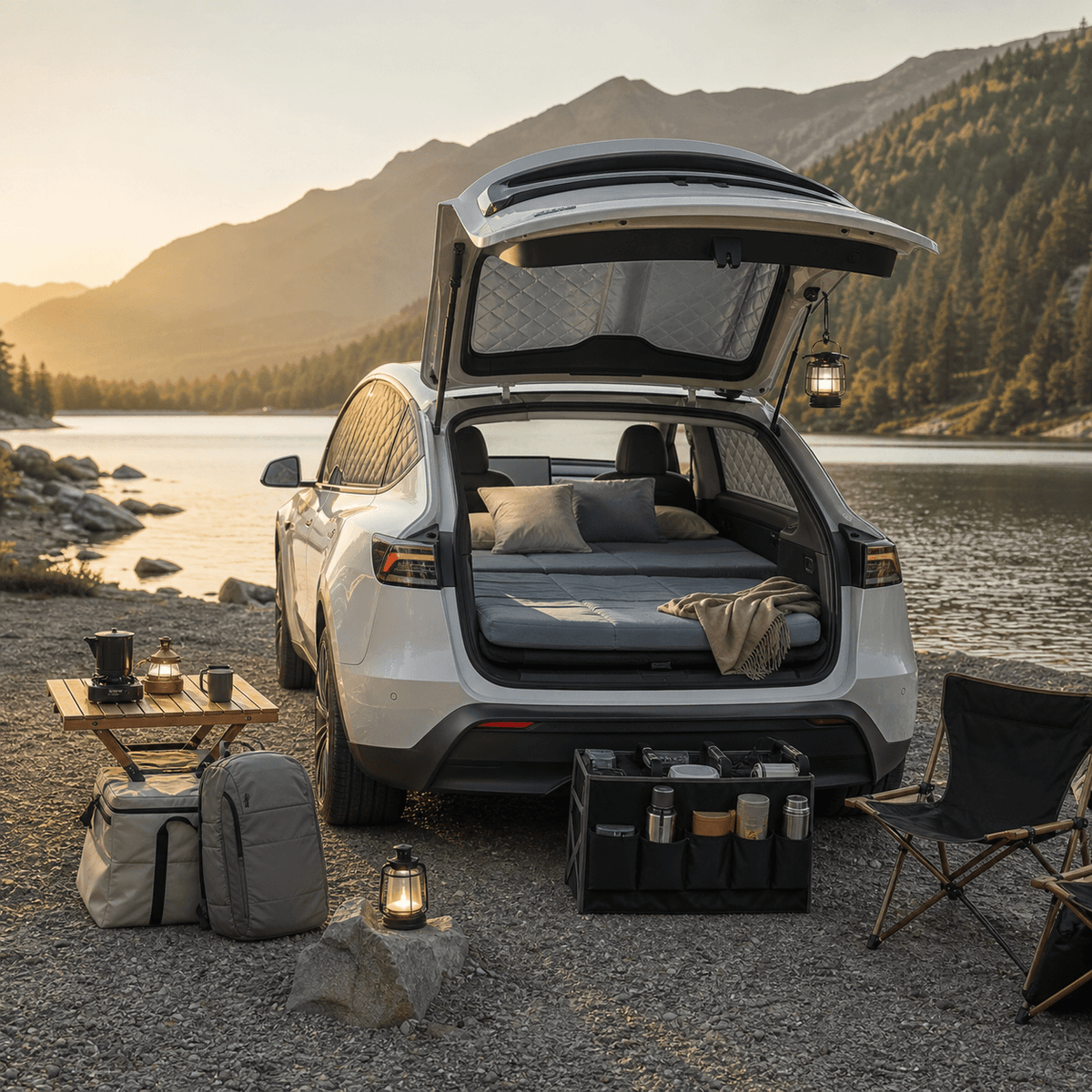 Best Tesla Accessories for Road Trips and Camping Comfort