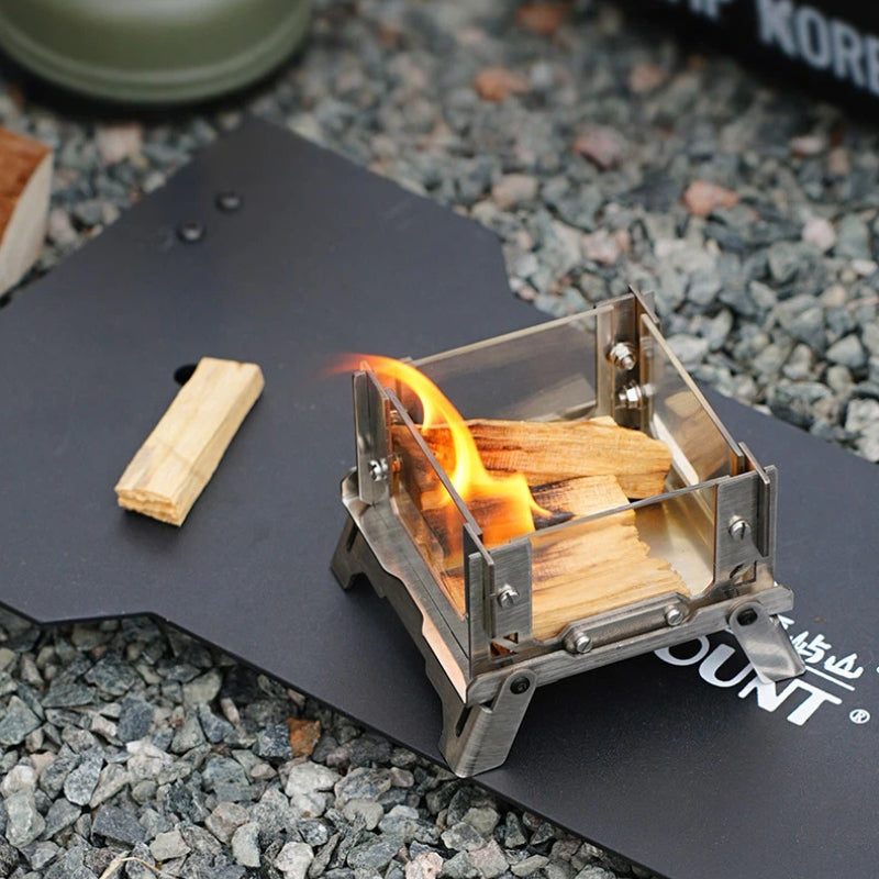 BetterEV Camping Mini Tabletop Charcoal Fire Pit Folding Camping Stove