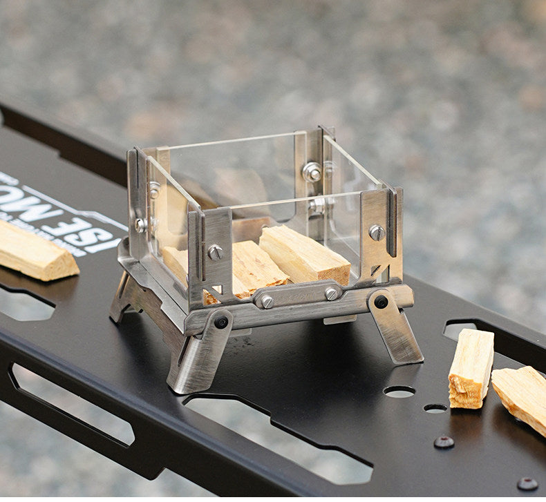 BetterEV Camping Mini Tabletop Charcoal Fire Pit Folding Camping Stove