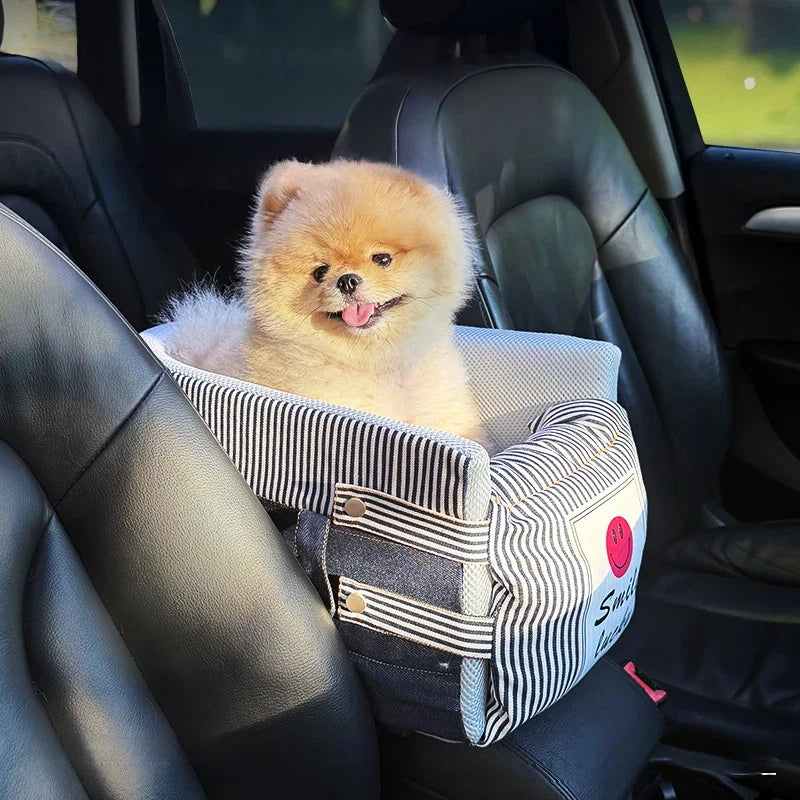 BetterEV Camping Center Console Pet Safety Seat Detachable Washable Foldable Portable Travel Dog Bed
