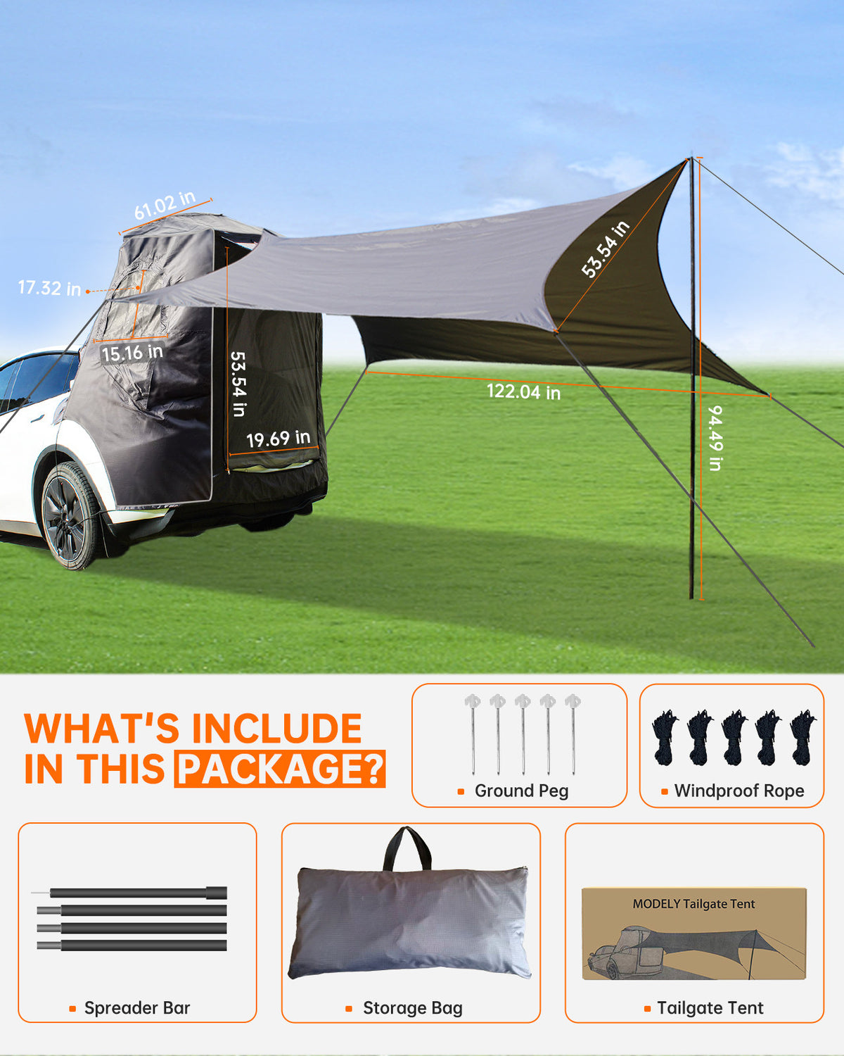 Model Y Tailgate Tent with Awning — image 6