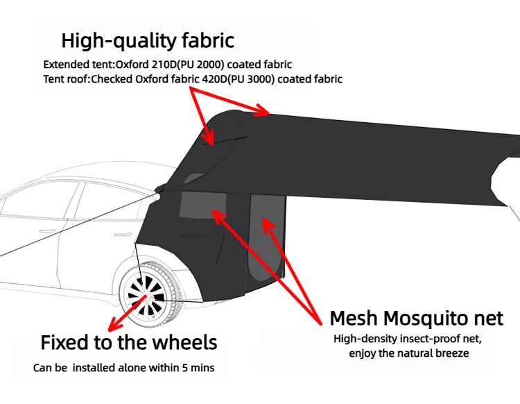 Model Y Tailgate Tent with Awning — image 8