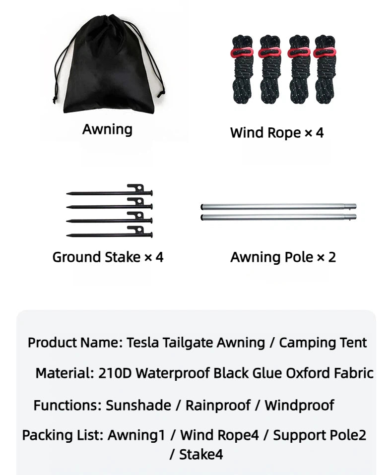Model Y Tailgate Camping Awning — image 11