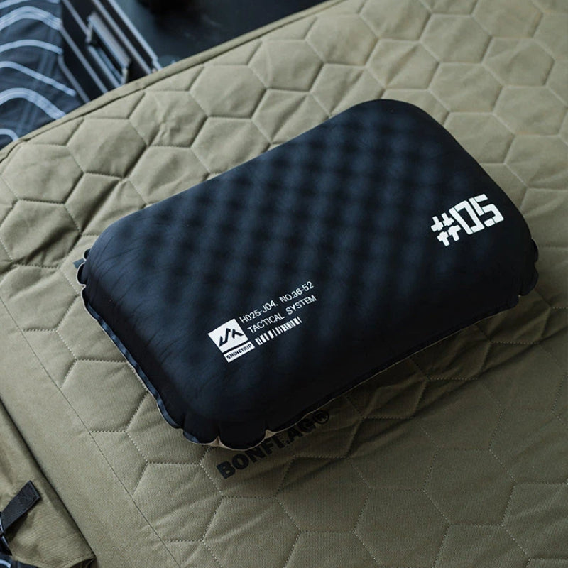 Inflatable Camping Pillow · Ice-Silk Cover — image 1