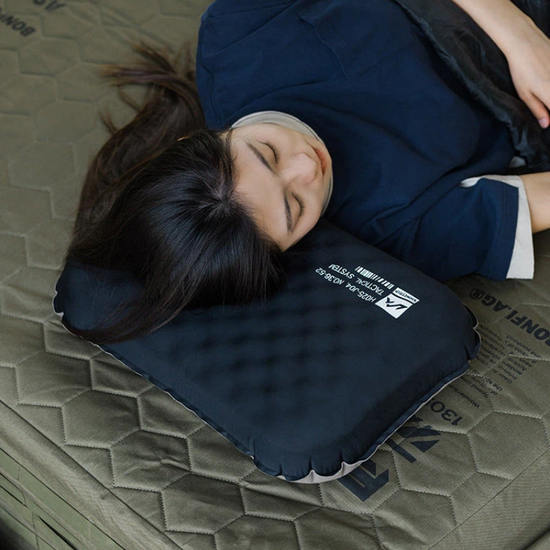 Inflatable Camping Pillow · Ice-Silk Cover — image 4