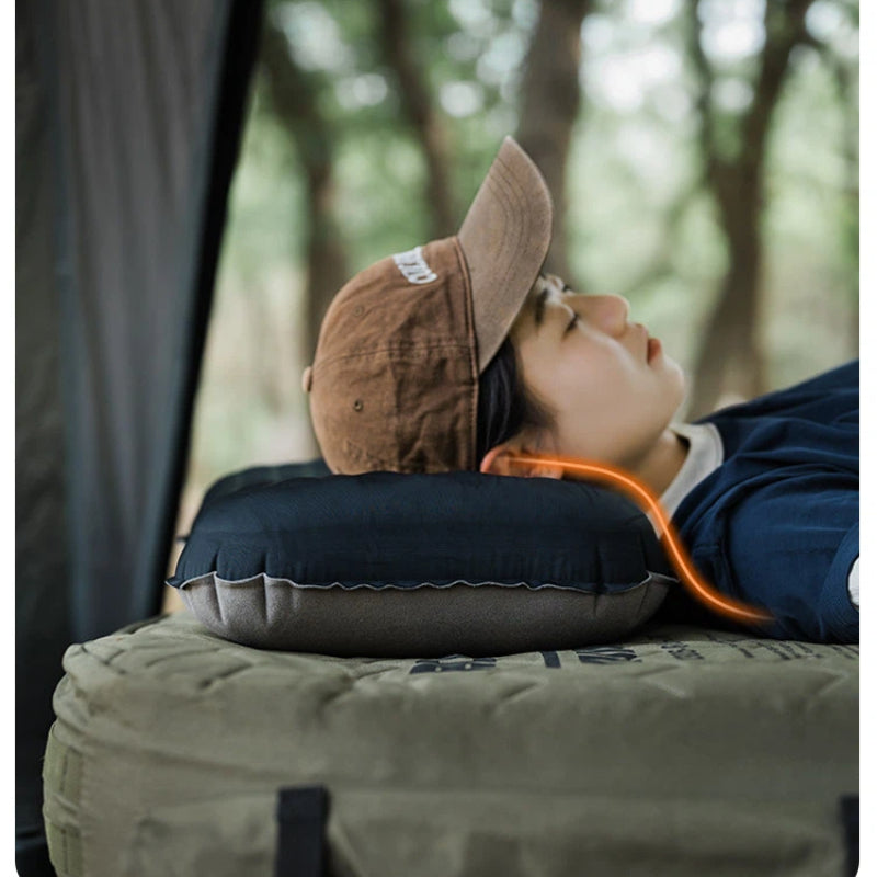 Inflatable Camping Pillow · Ice-Silk Cover — image 5